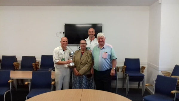 Codnor Cricket club were presented with the Cup by Anna Moon